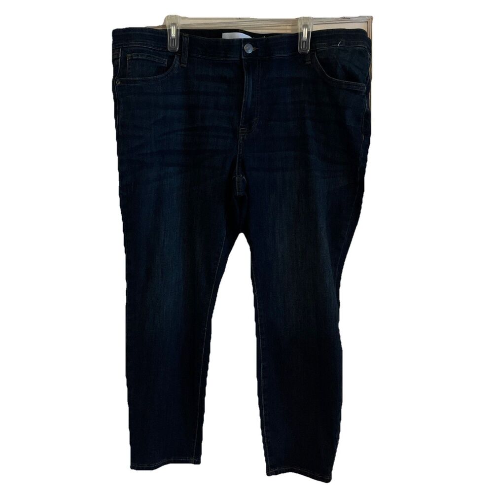 Sonoma Jeans Women’s Plus 22W Short Blue Dark Wash Tapered Leg Stretch High Rise